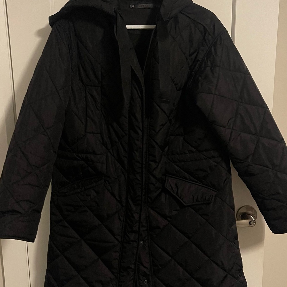 All Saints Black Quilted Puffer Jacket
